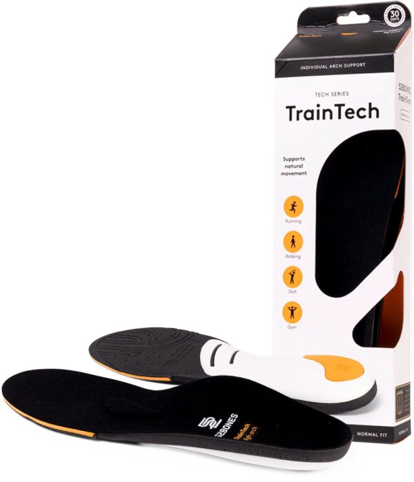 52Bones TrainTech High Arch - premium inlegzolen met hoge voetboog - middenvoet ondersteuning - goede demping - o.a. voor hardlopen, wandelen, fitness en golf - maat 35/36 (7393274336696)