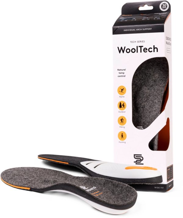 52Bones WoolTech High Arch - inlegzolen hoge voetboog - skiën, wandelen en outdoor activiteiten - warm wol - maat 35/36 (7393274633078)