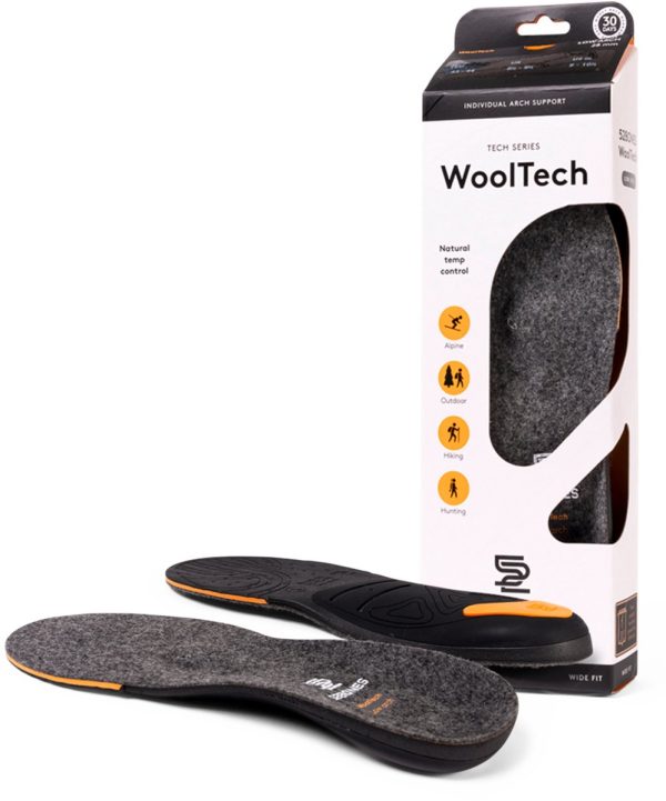 52Bones WoolTech Low Arch - inlegzolen lage voetboog - skiën, wandelen en outdoor activiteiten - warm wol - maat 35/36 (7393274699685)