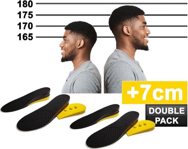 5cm verhogende inlegzolen voor mannen | wordt direct 7cm langer | 37 - 40 - Lifterz (Double Pack) (8720165477548)