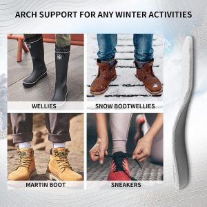 Arch Support Warme Inlegzolen - Hardloopschoenen - Orthotische Inzetstukken - Boogondersteuning - Kussen - Unisex - UK 13 - 122 inch - Zwart (8785300980383)