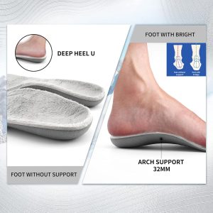 Arch Support Warme inlegzool hardloopschoen- Orthotisch kussen voor boogondersteuning - Unisex - UK 13 - Lengte 122 inch - Zwart (8785302365126)