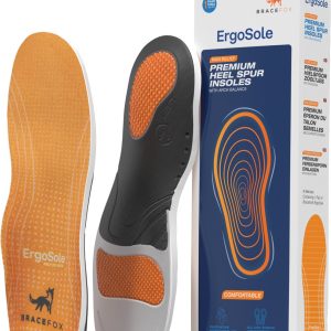 Bracefox® 'ErgoSole' Hielspoor Zooltjes | Medische Inlegzolen | Voor Hielspoor, Fasciitis Plantaris & Platvoeten | Man & Vrouw | Maat L (45-47) (8720929691425)