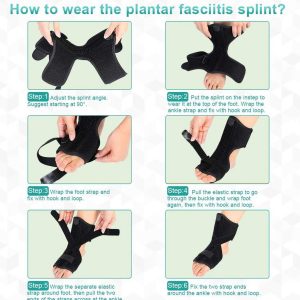 Night Spalk Plantar Fasciitis Drop Foot Ondersteuning Brace - Achillespees Hielspoor Relief - Compressie Sokken - Links Rechts Voet (8785302787034)