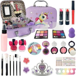 Wasbare Kindermake-up Set voor Meisjes en Jongens - Veilig en Niet Giftig Speelgoed met Nagellak (6152528133167)