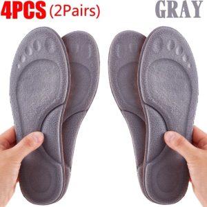 4D Massage Inlegzolen Maat 43-44 (275mm) - Warme en Zachte Latex Sport Binnenzool voor Voeten - Orthopedisch Steun en Comfort voor Hardlopen, Wandelen en Dagelijks Gebruik - Versterk Voetgezondheid (8721359223774)
