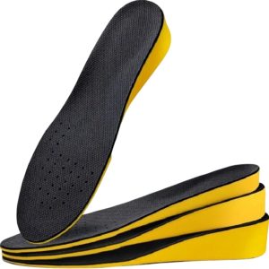 2,5CM langer Worden Onzichtbare Lengte Verhoging Inlegzolen Voor Vrouwen Mannen Hak Lift Gele Schoenen Zool Pad Ademend Schokabsorptie Voeten Zorg Comfortabele Voet Kussen Maat: 35-40 (8721359231045)