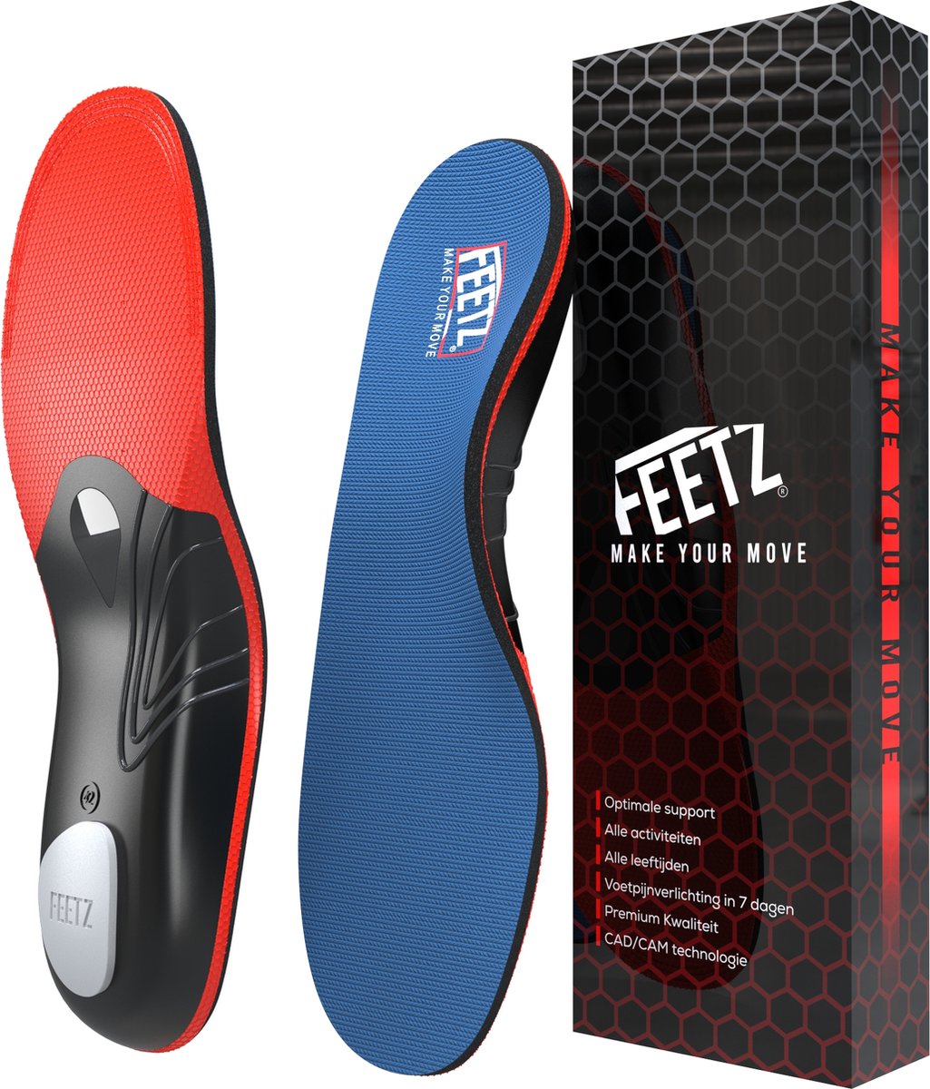 Feetz® 'ProSole' Hielspoor Zooltjes - Medische Inlegzolen voor Hielspoor, Fasciitis Plantaris & Platvoeten - Man & Vrouw - Ontworpen door Podotherapeuten - Maat 35-36 (8720865409214)