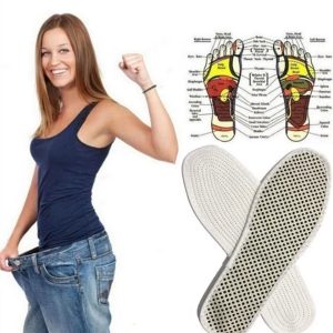 1 Paar Magnetische Therapie Inlegzolen Maat 37 - Afslanken, Gewichtsverlies & Voetmassage - Comfortabele Bruine Binnenzolen voor Voetverzorging en Pijnverlichting (8721359263244)