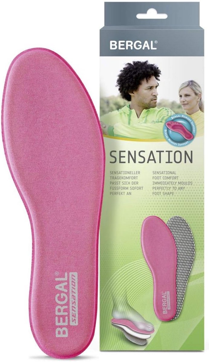 2 Paar Inlegzolen Roze voor Dames - Memory Foam Steunzolen voor Schokdemping en Comfort (9101108890232)