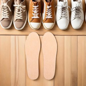 Ademende Inlegzolen - Schoenvoeringen Zonder Sokken - Voetgeur Neutraliseren - Ultra Dun Houtpulp - 50 Paar - Beige (9101195712622)