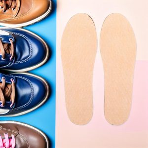 Ademende Schoen Inlegzolen - Zweetabsorberende Voetbedden - Voeten Fris Houden - Ultradun Houtpulp Materiaal - 50 Paar - Beige (9101196526952)