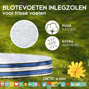 2 Paar Badstof Inlegzolen met Actief Koolstof - Wasbare Zolen voor Hygiënische Frisheid (9101018175504)
