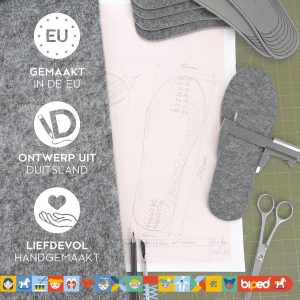 2 Paar Kinder Inlegzolen van Vilt - Op Maat Knippen voor Comfort en Warmte (9101118170355)