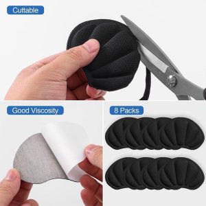 Allecto Plus - Antislip hielkussens voor schoenen - 4 paar zelfklevende pads - zwart - sterke lijm - antislip inlegzolen - voor te grote schoenen - geschikt voor vrouwen en mannen (8785326969195)