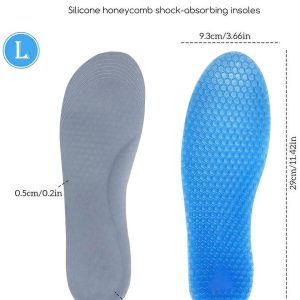 Allecto - Silicone Gel Inlegzolen - Comfortabele Sportschoen Pads - Antislip en Versterkt - Blauw - Perfect voor Mannen en Vrouwen - Ondersteunin (2901279429784)