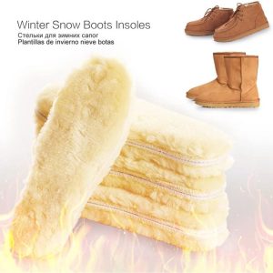 Warme Winter Dames Schapenvacht Inlegzolen - Zachte Wol - Comfortabele Fleece - Schoenen & Laarzen - Thermische Binnenzolen (8785334989819)